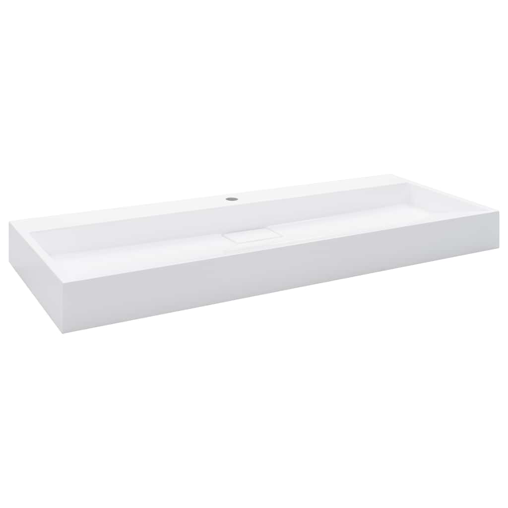 Vask 120x46x11 cm mineralstøpt/marmorstøpt hvit