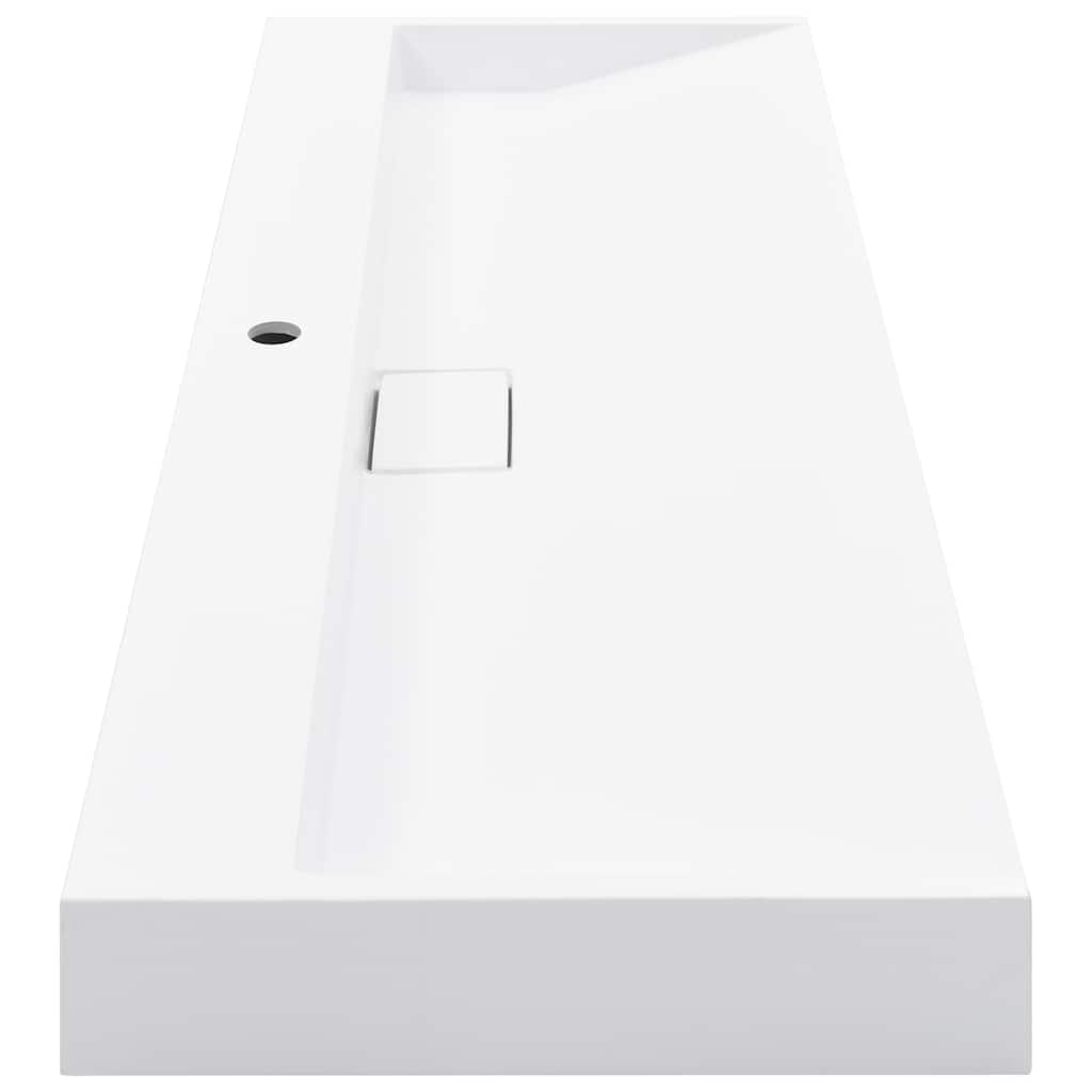 Vask 120x46x11 cm mineralstøpt/marmorstøpt hvit