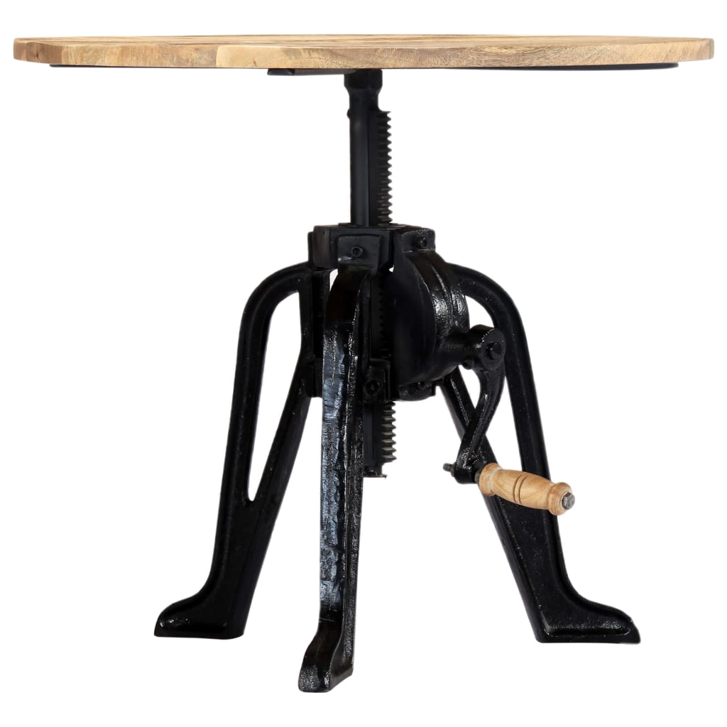 Sidebord 60x(46-63) cm heltre mango og støpejern