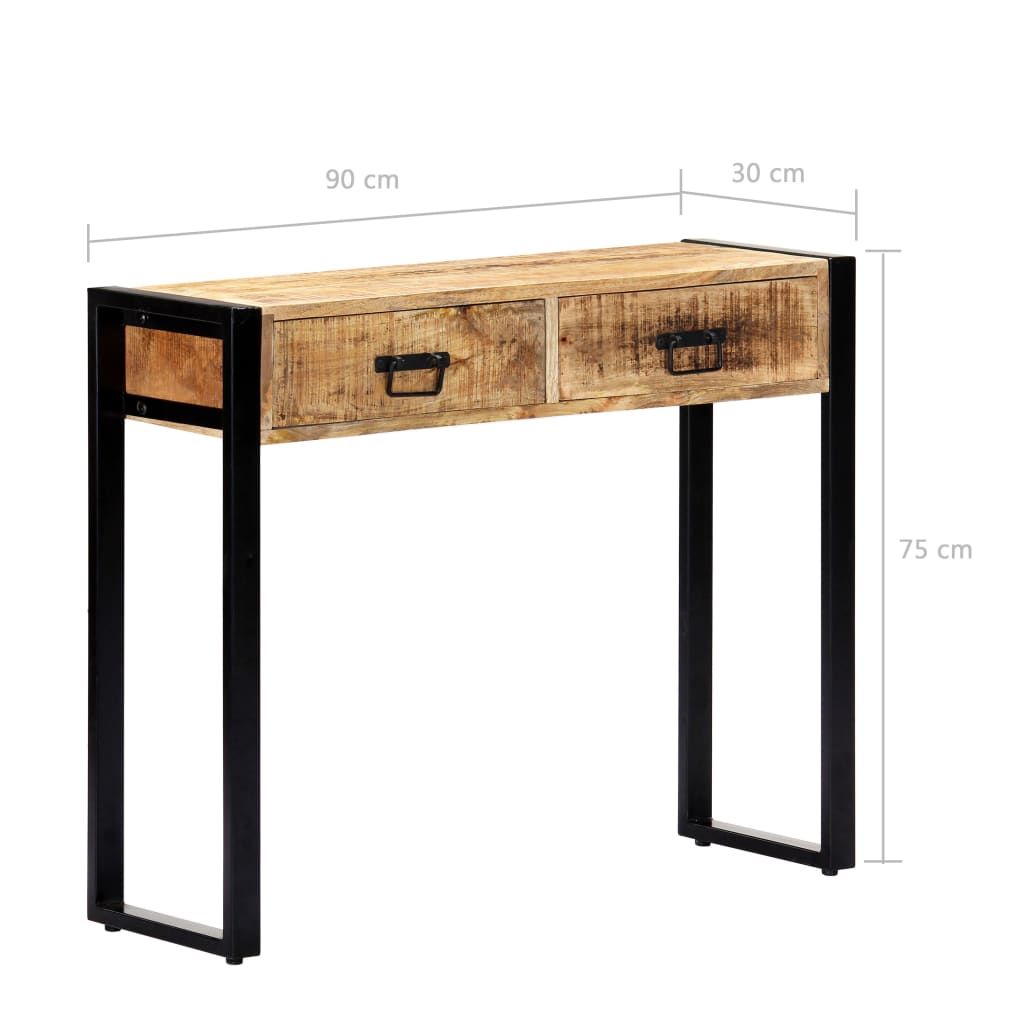 Konsollbord 90x30x75 cm heltre mango
