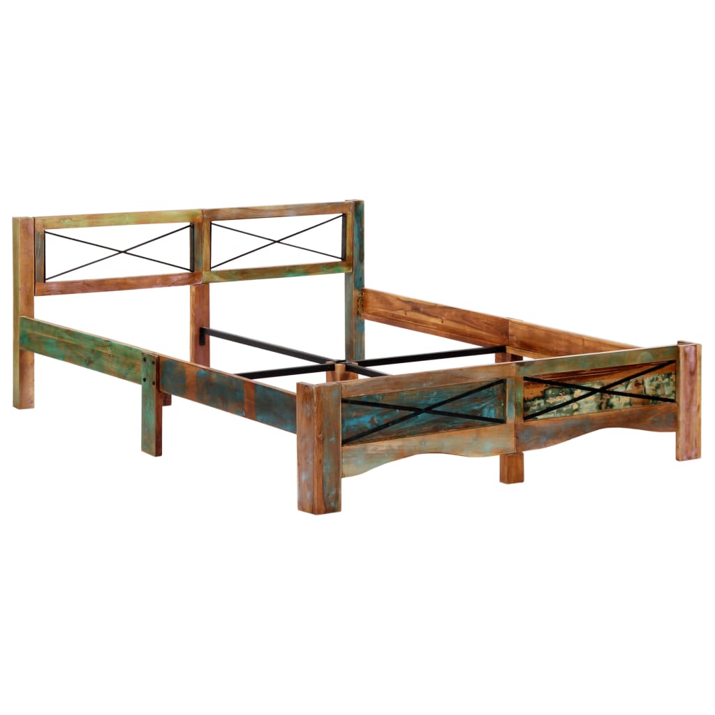 Sengeramme gjenvunnet heltre 160x200 cm vidaXL