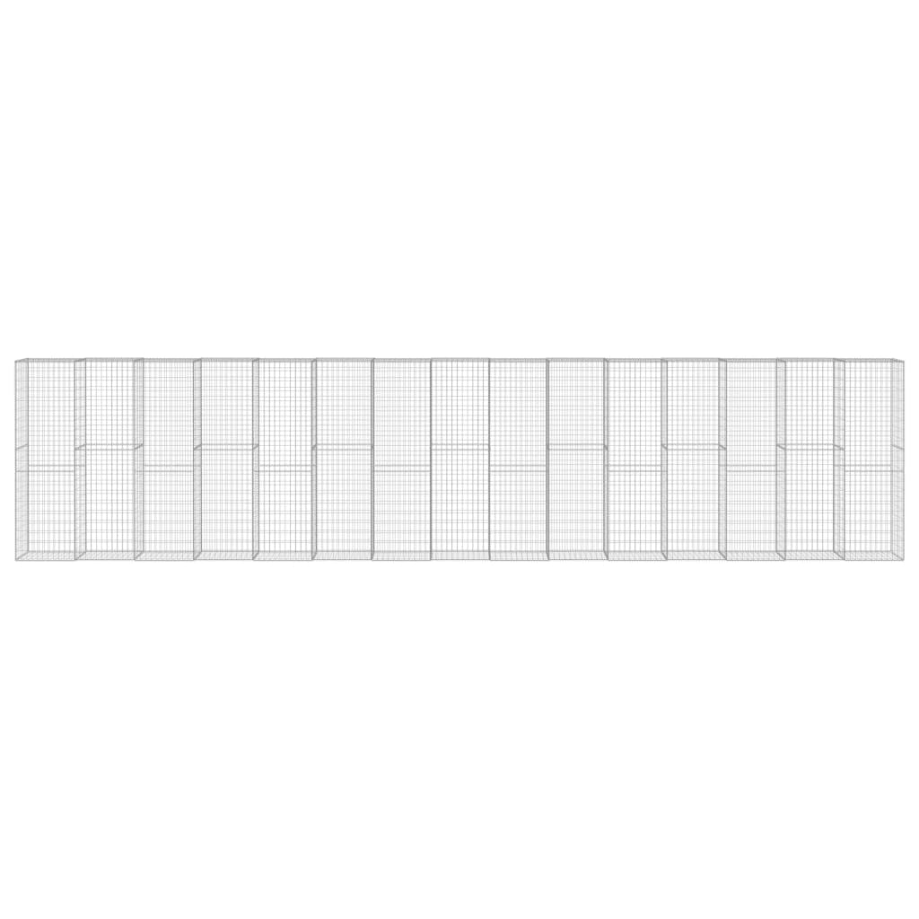 Gabion med topp- og bunndekke galvanisert stål 900x50x200 cm