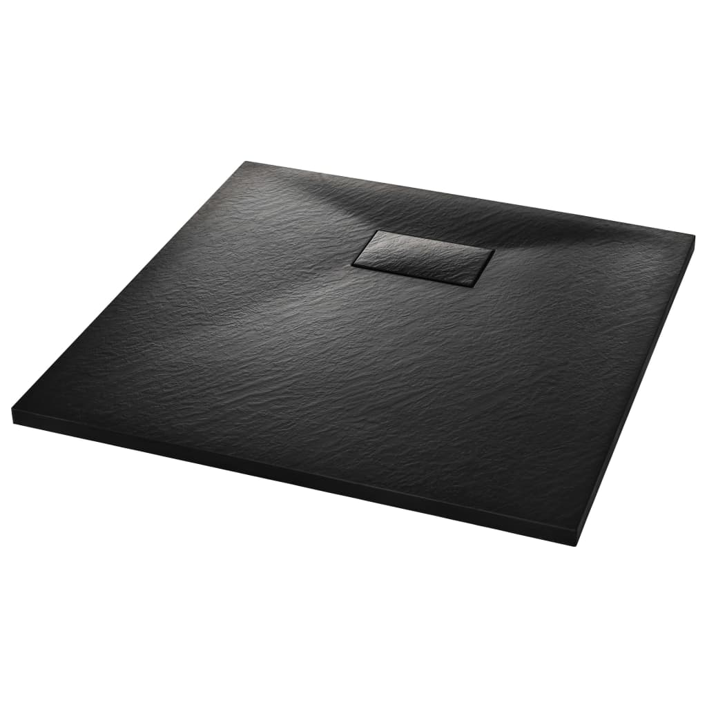 Dusjbrett SMC svart 80x80 cm