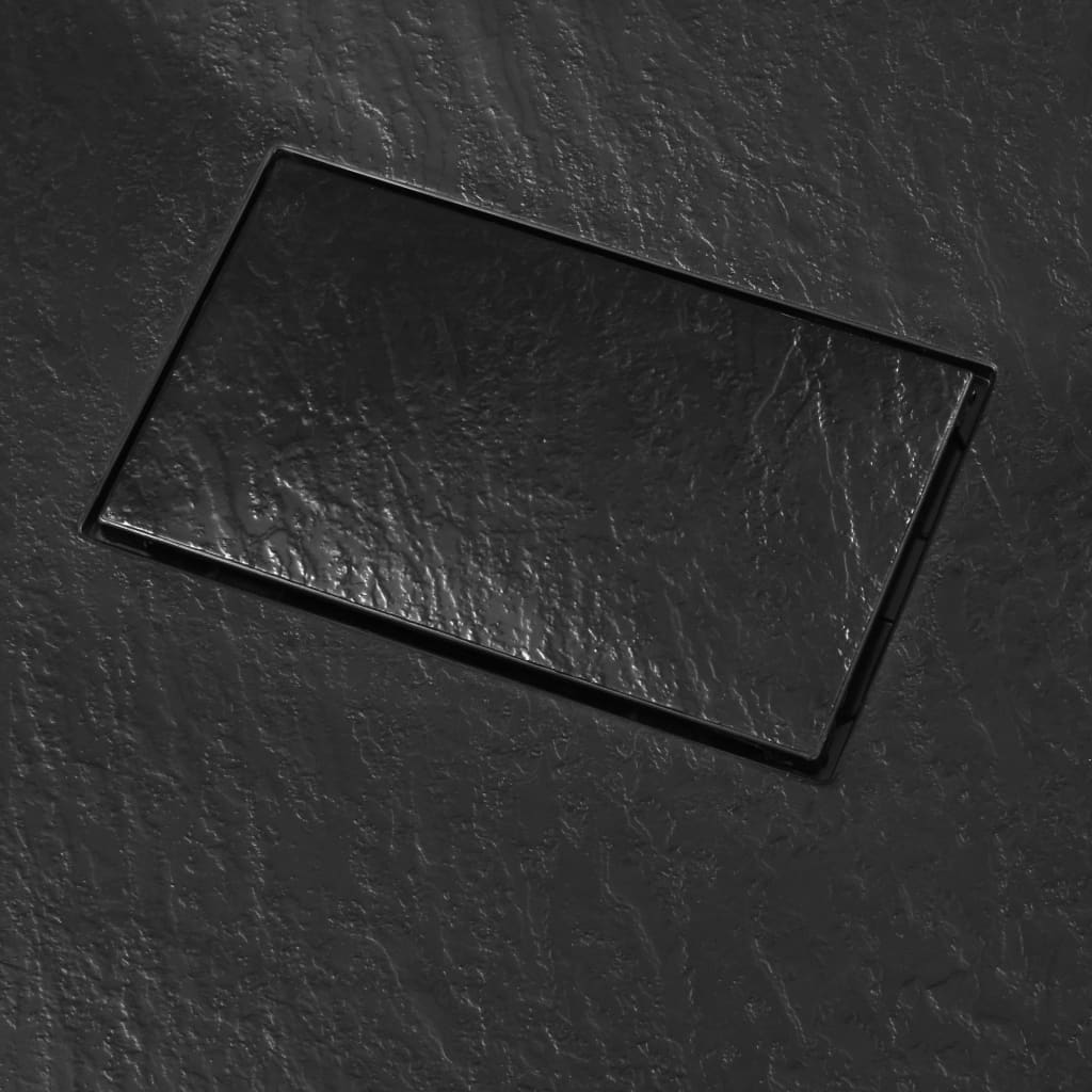 Dusjbrett SMC svart 80x80 cm