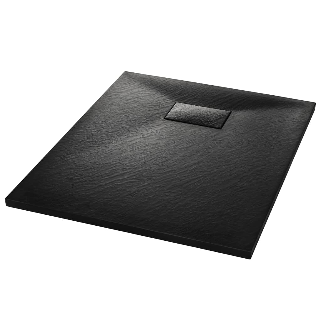Dusjbrett SMC svart 90x70 cm