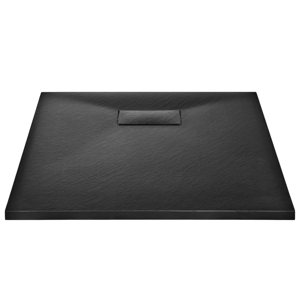 Dusjbrett SMC svart 90x70 cm