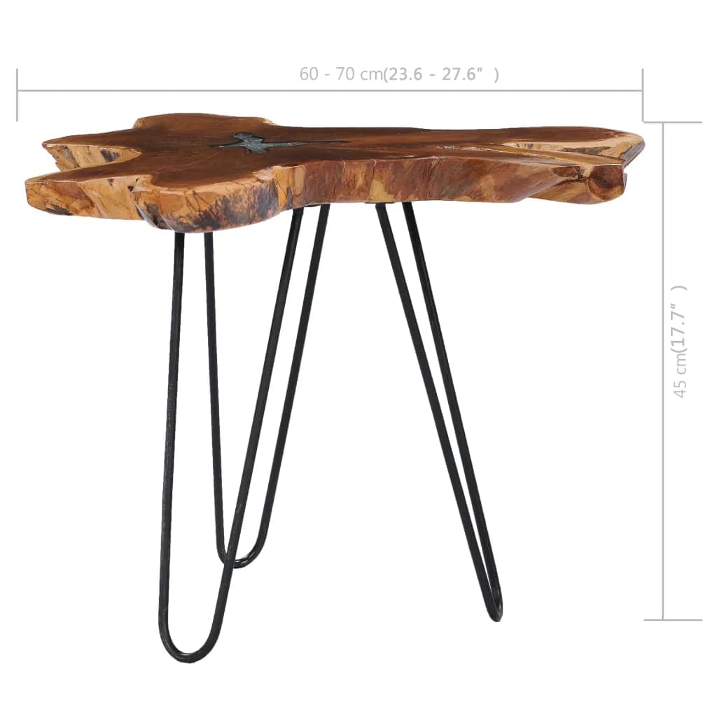 Salongbord 70x45 cm heltre teak og polyresin
