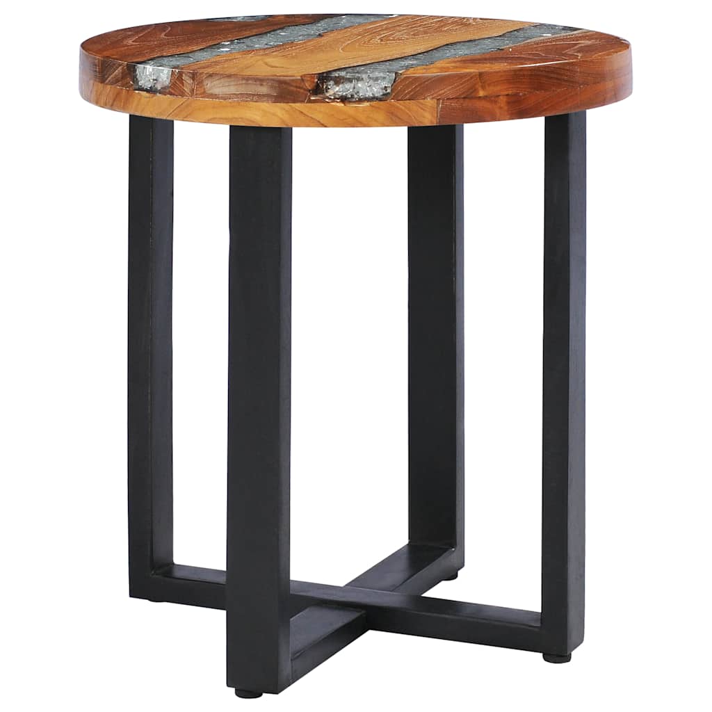 Salongbord 40x45 cm heltre teak og polyresin