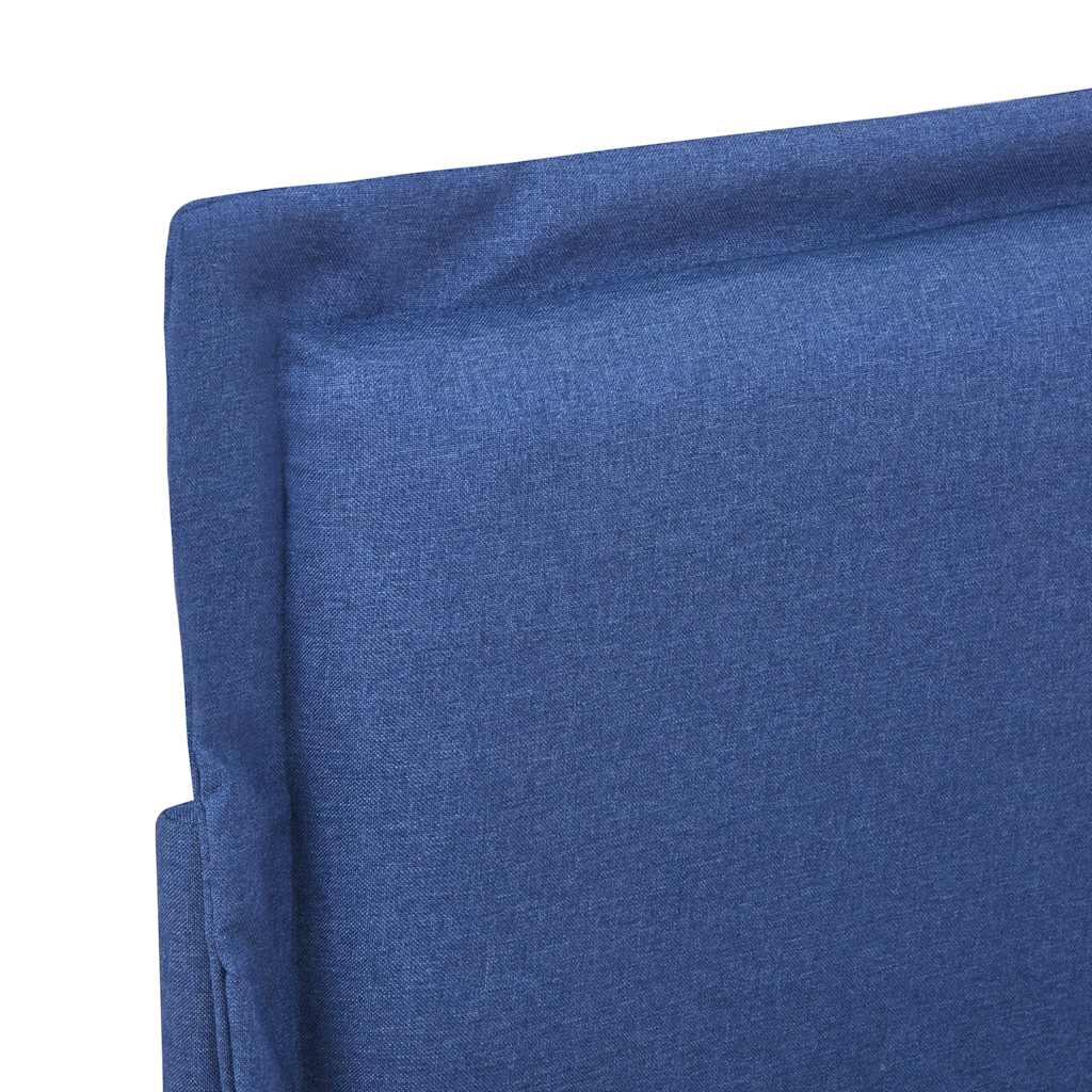 Sengeramme uten Madrass Blå Stoff 150x200 cm vidaXL