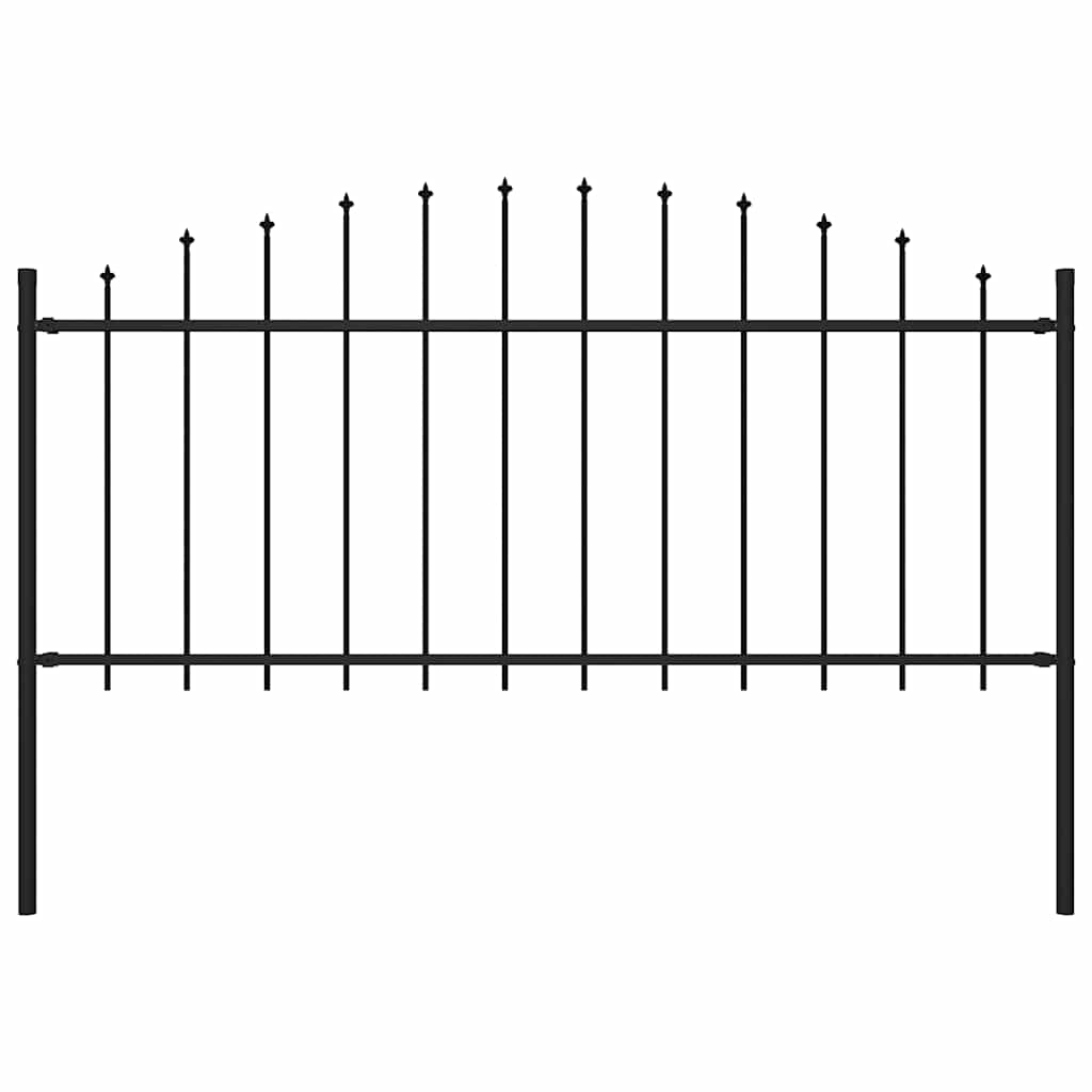 Hagegjerde Woerden med spydtopp stål 170x75 cm svart