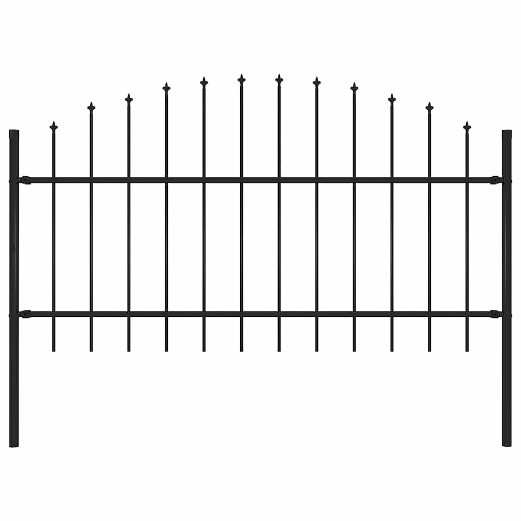 Hagegjerde Woerden med spydtopp stål 170x125 cm svart