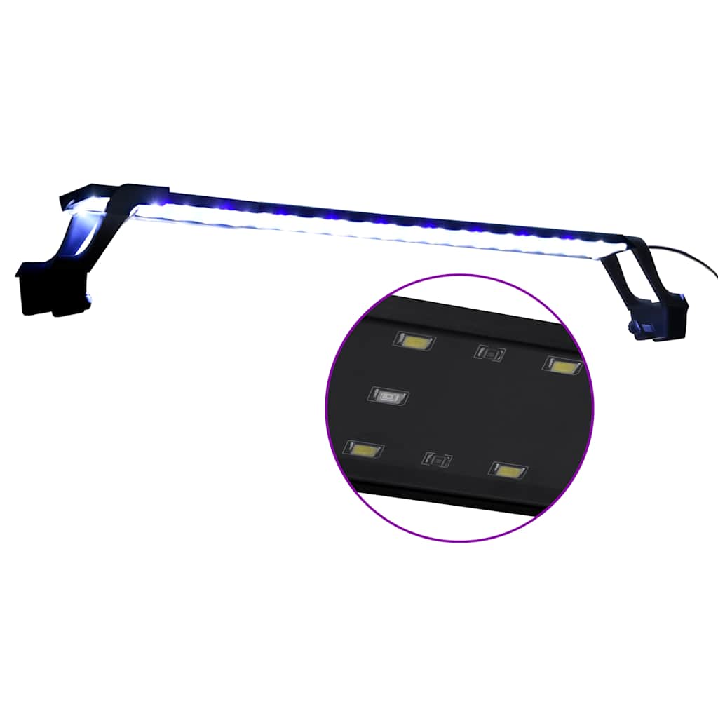 Akvarium LED-lys med klemmer 75-90 cm blå og hvit