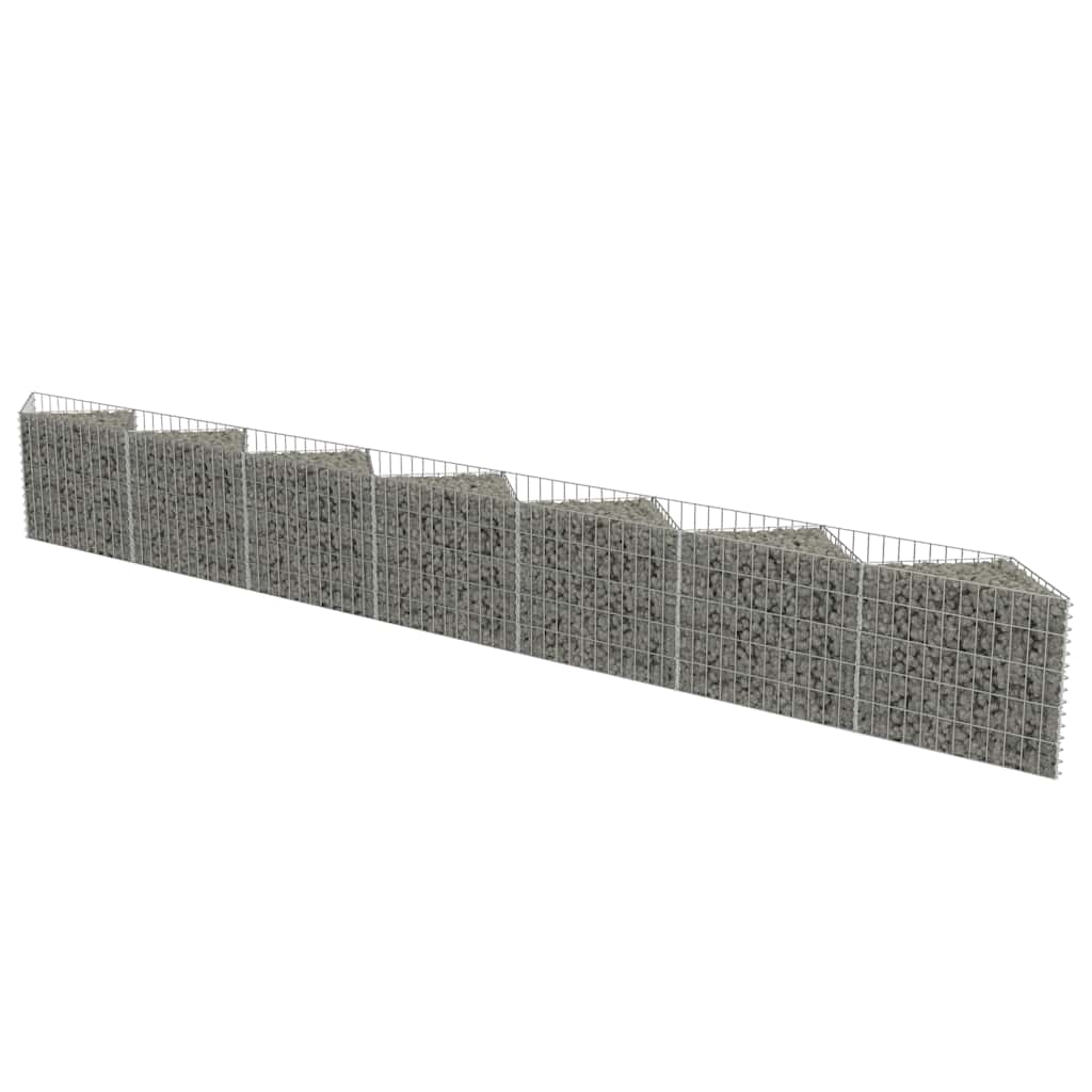 Gabion galvanisert stål 450x30x50 cm vidaXL