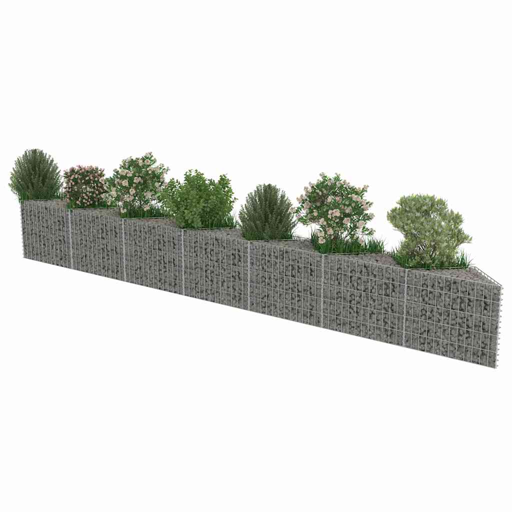 Gabion galvanisert stål 450x30x50 cm vidaXL