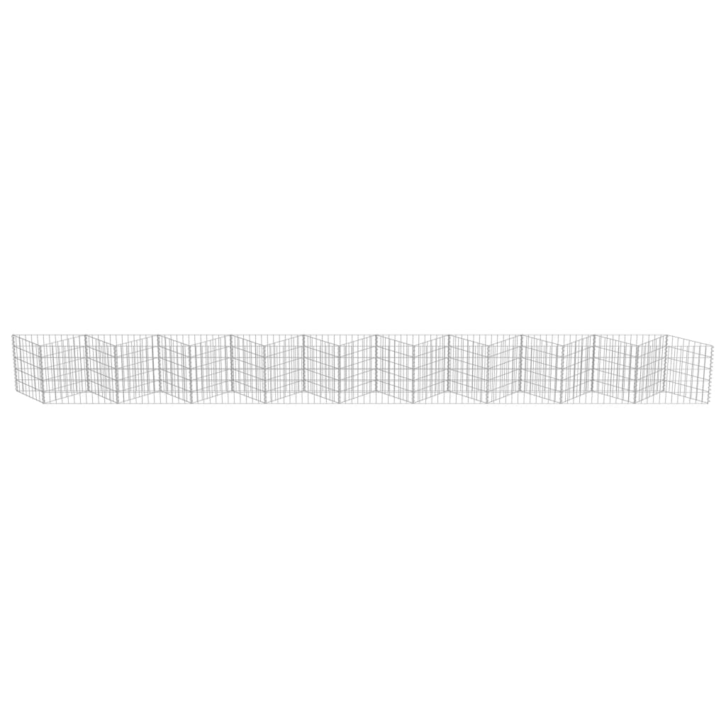 Gabion galvanisert stål 630x30x50 cm