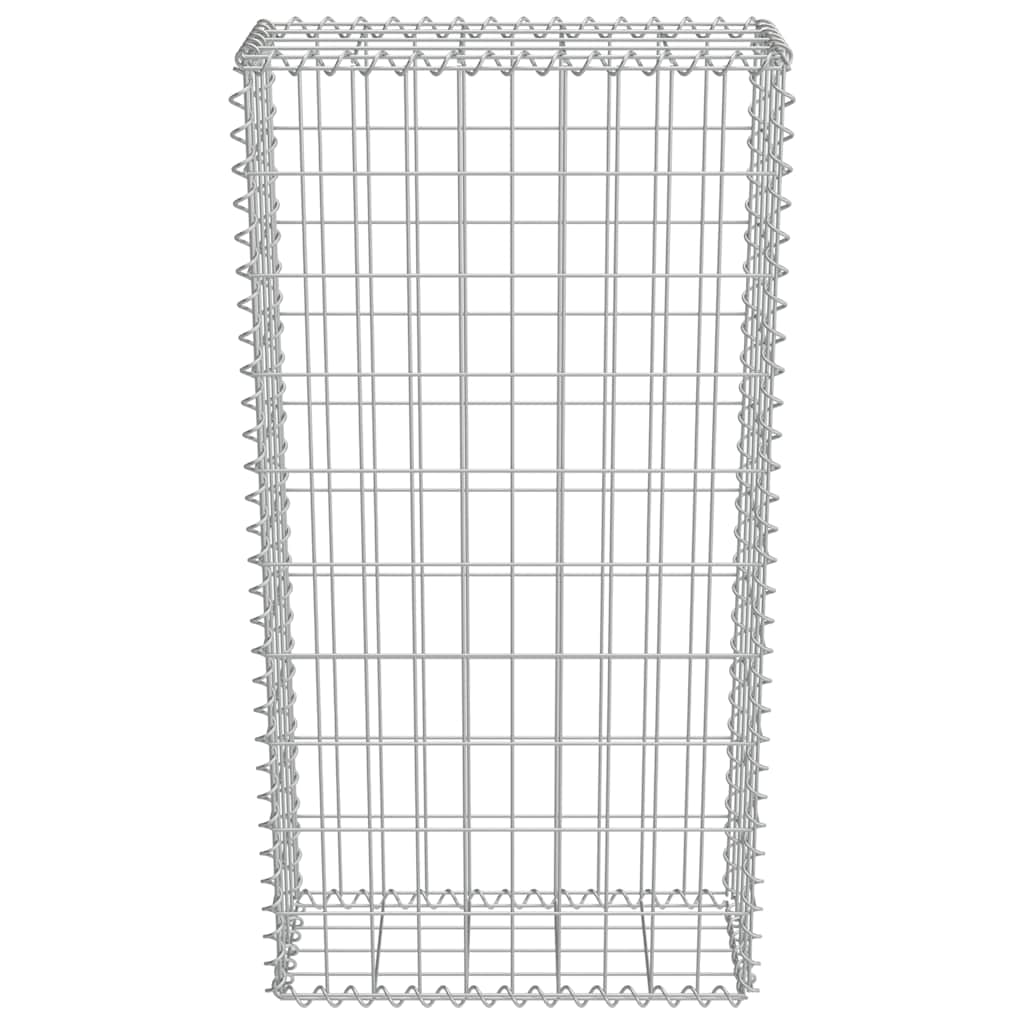 Gabion med topp- og bunndekke galvanisert stål 50x20x100 cm