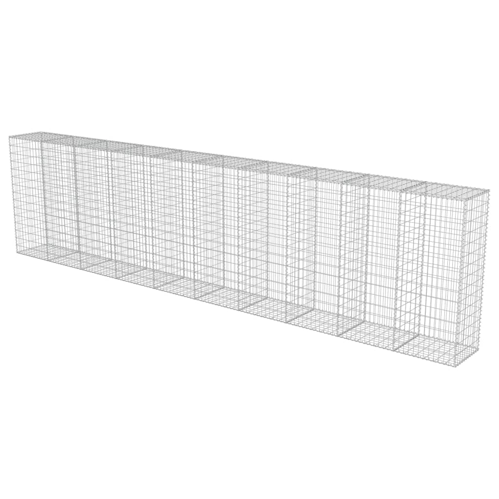 Gabion med topp- og bunndekke galvanisert stål 600x50x150 cm