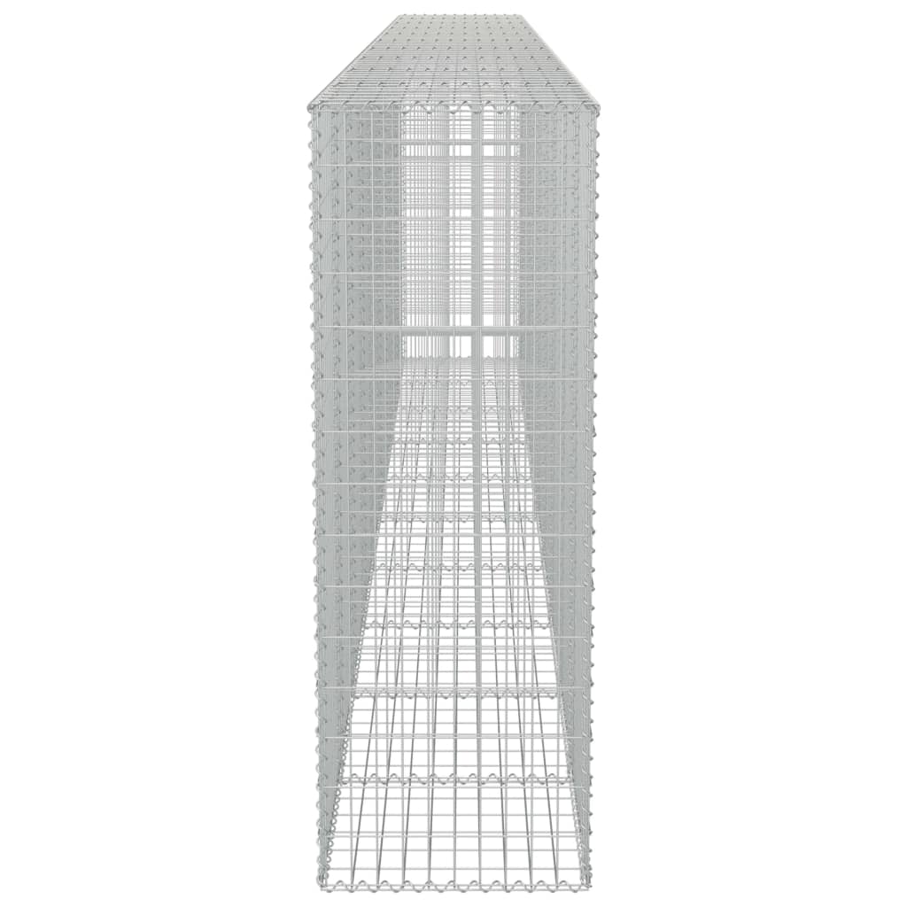 Gabion med topp- og bunndekke galvanisert stål 600x50x150 cm