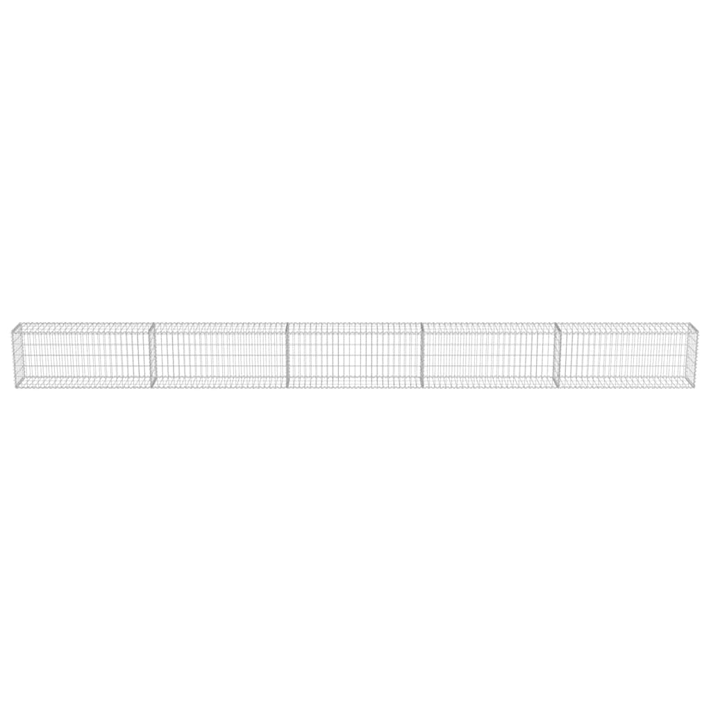 Gabion med topp- og bunndekke galvanisert stål 600x30x50 cm