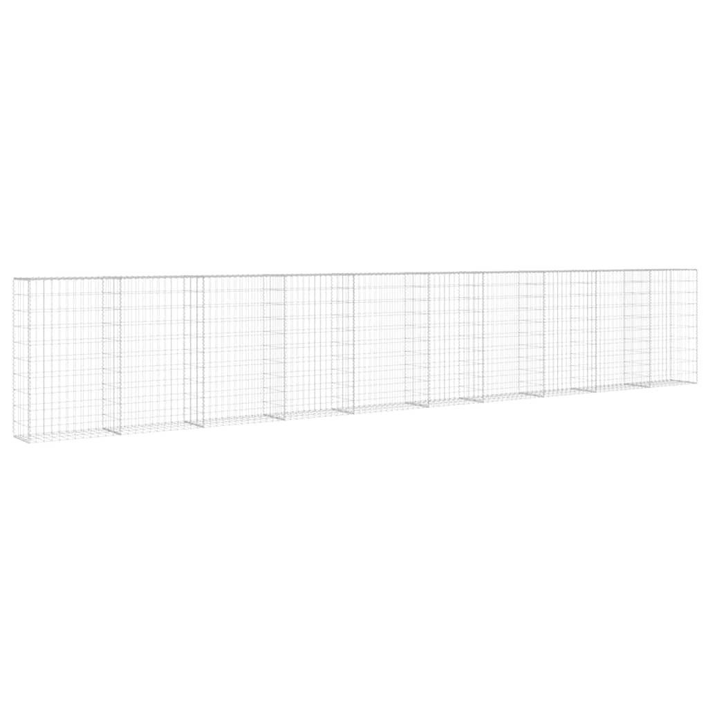 Gabion med topp- og bunndekke galvanisert stål 600x30x100 cm