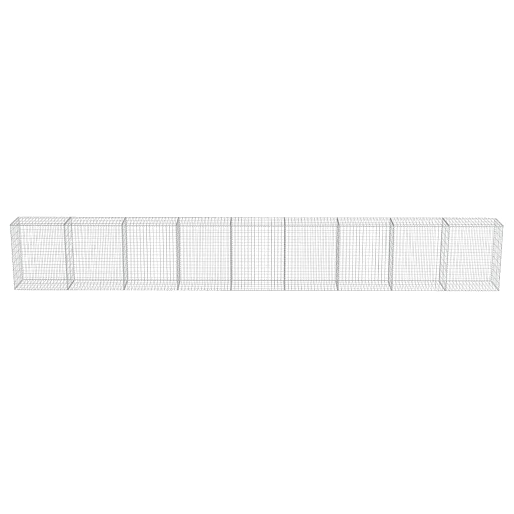 Gabion med topp- og bunndekke galvanisert stål 900x50x100 cm