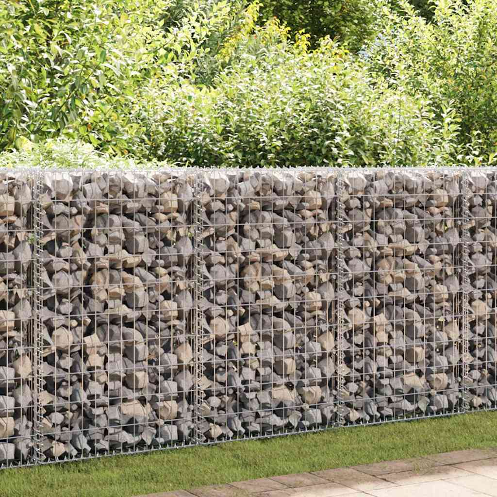 Gabion med topp- og bunndekke galvanisert stål 900x50x100 cm