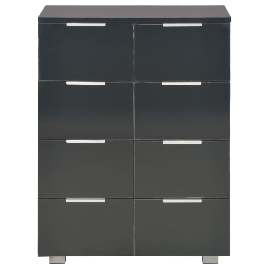 Skjenk høyglans svart 60x35x80 cm sponplate