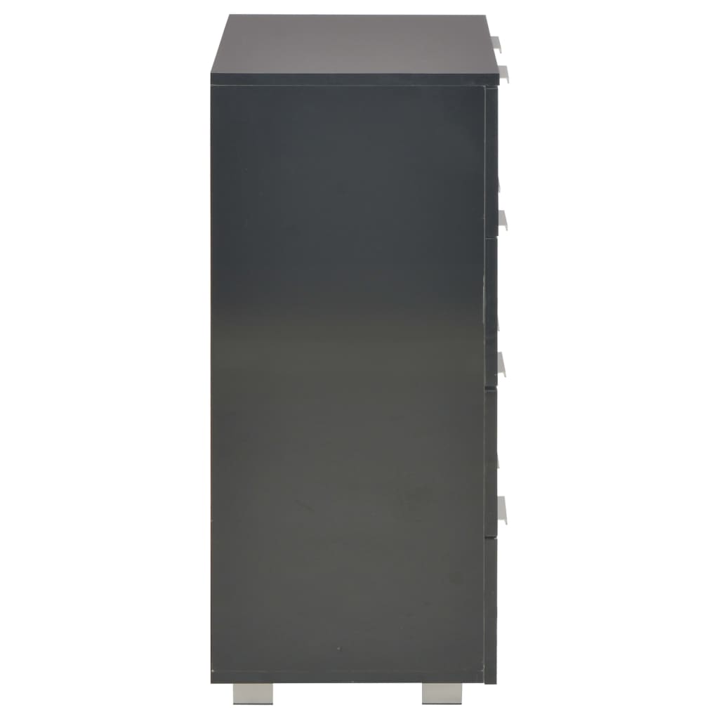 Skjenk høyglans svart 60x35x80 cm sponplate