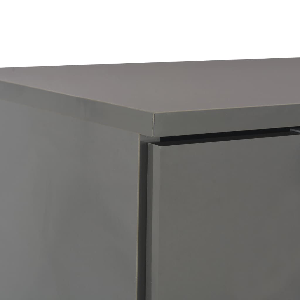 Skjenk høyglans grå 71x35x80 cm sponplate