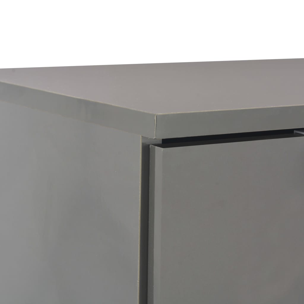 Skjenk høyglans grå 107x35x80,5 cm