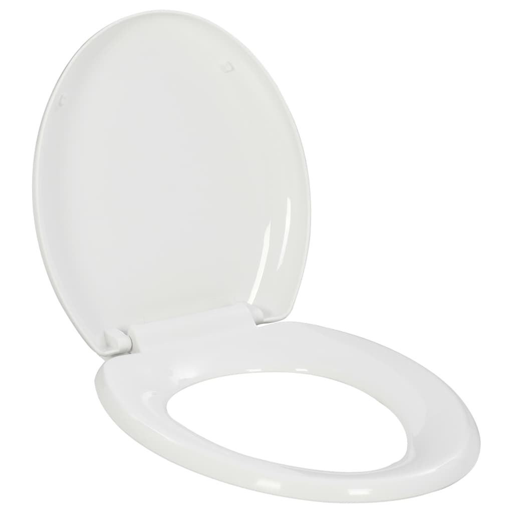 Toalettsete med soft-close og hurtigfeste hvit