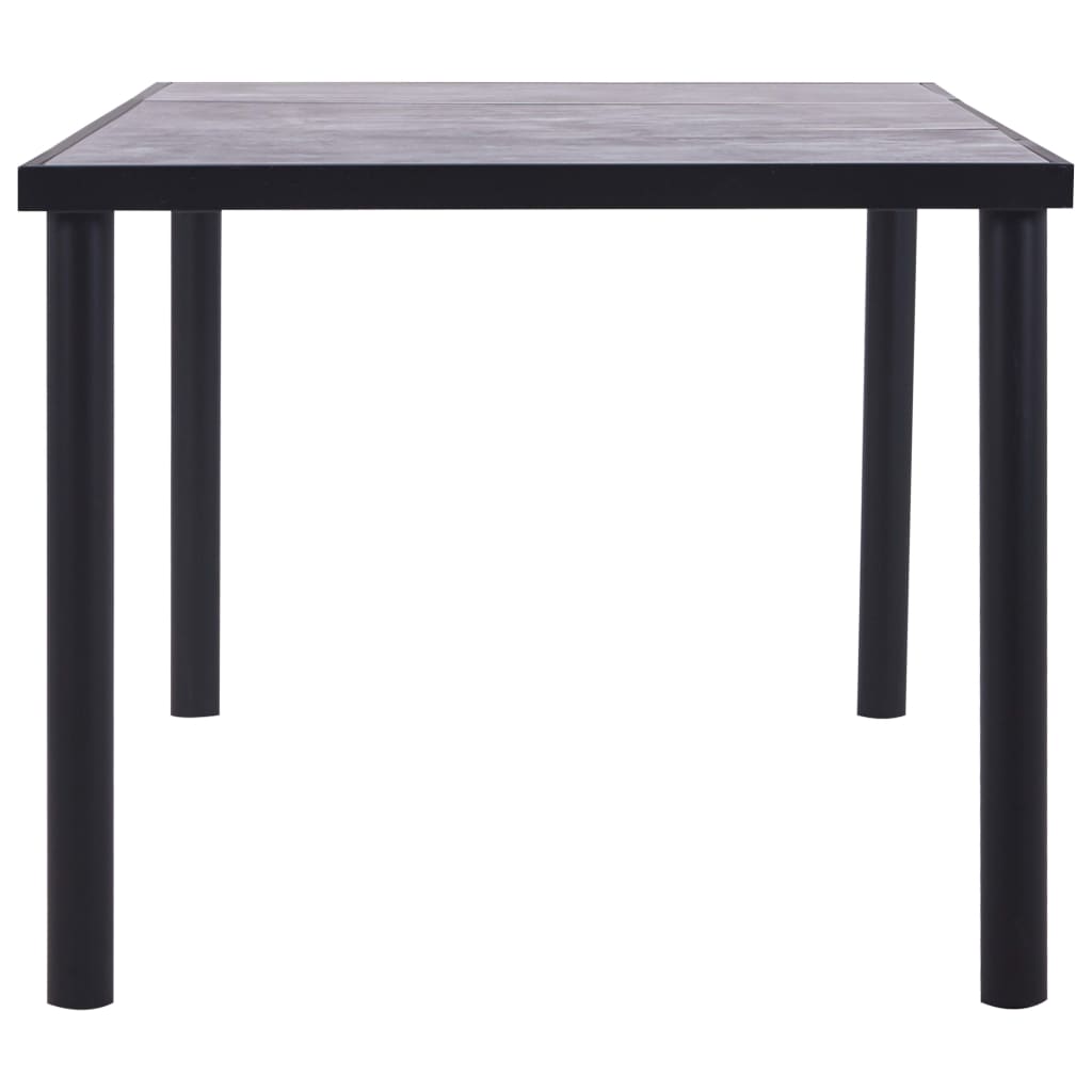Spisebord svart og betonggrå 200x100x75 cm MDF