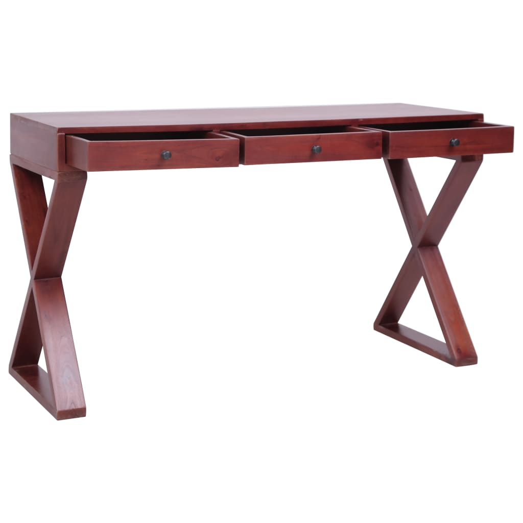 Databord brun 132x47x77 cm heltre mahogni