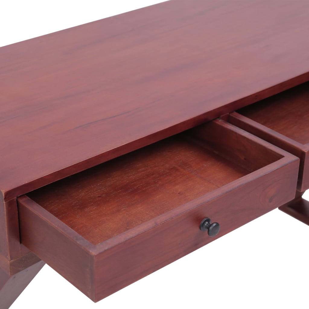 Databord brun 132x47x77 cm heltre mahogni