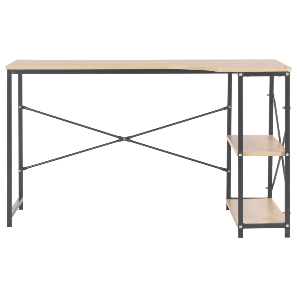 Databord svart og eik 120x72x70 cm