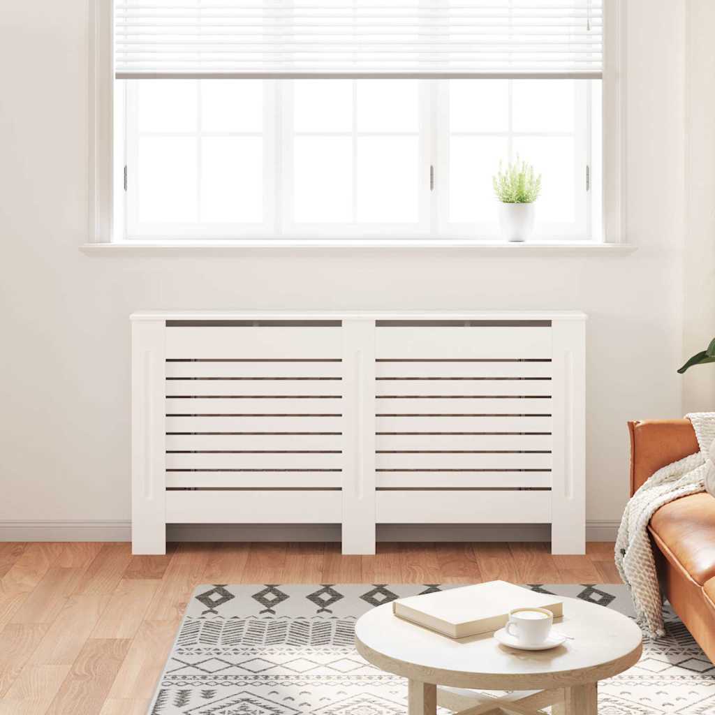 Radiatordeksel hvit 152x19x81,5 cm MDF vidaXL