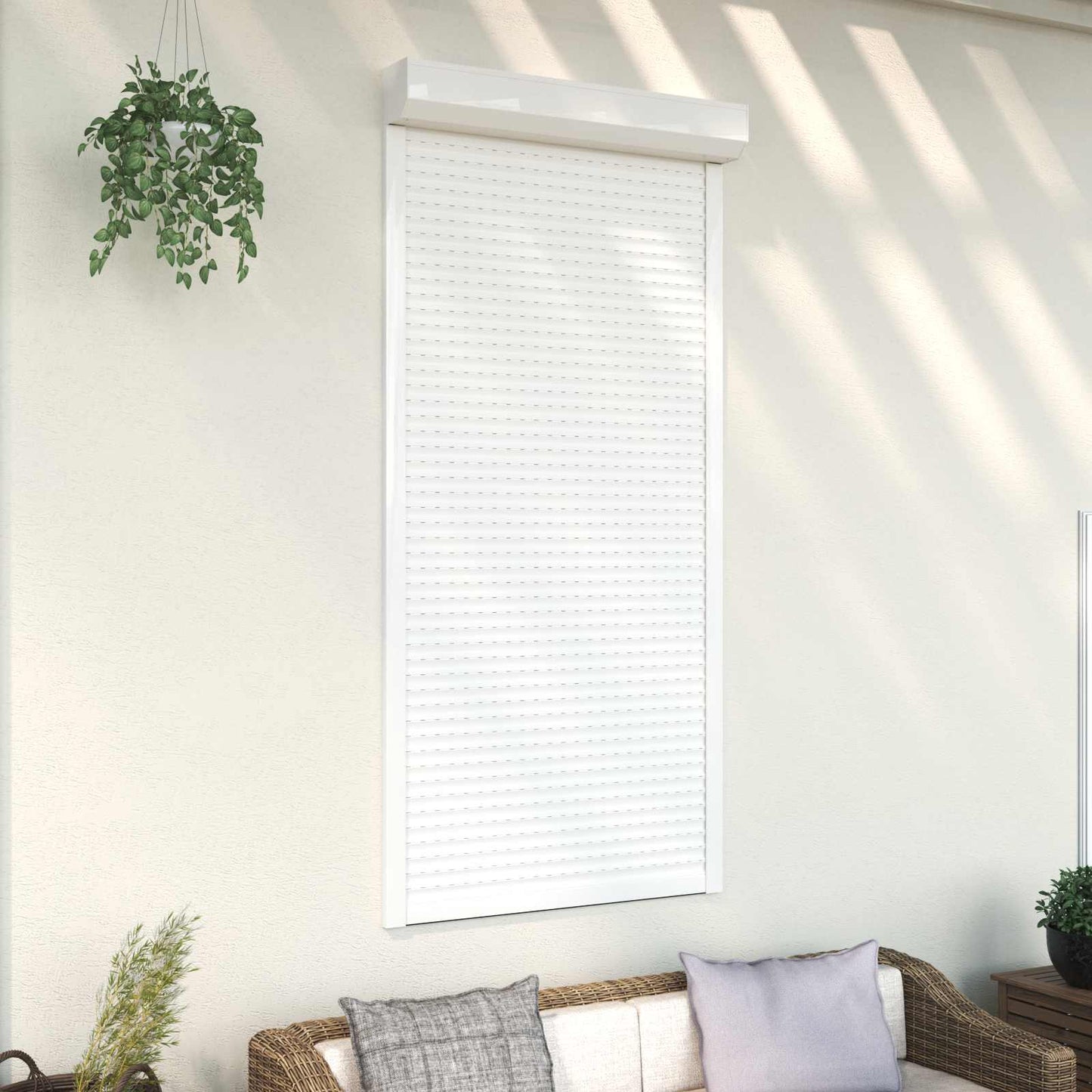 Rullegardin Hvit 100 x 210 cm Aluminium og Polyuretan