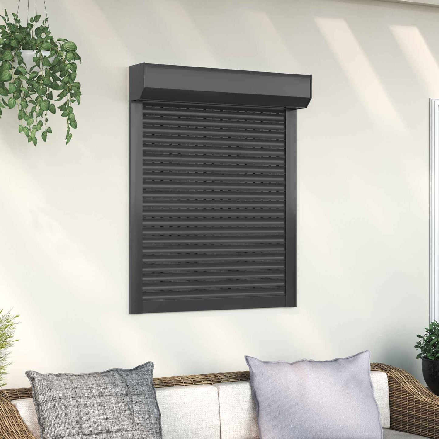 Rullegardin Antrasitt 80 x 100 cm Aluminium og Polyuretan
