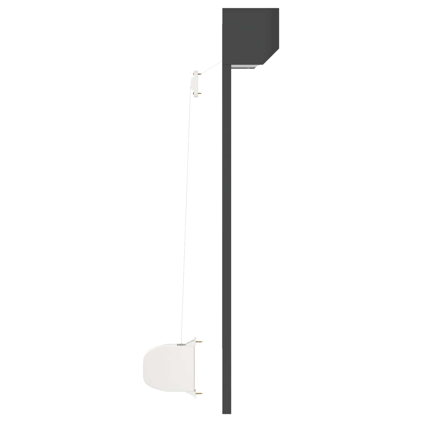 Rullegardin Antrasitt 80 x 100 cm Aluminium og Polyuretan