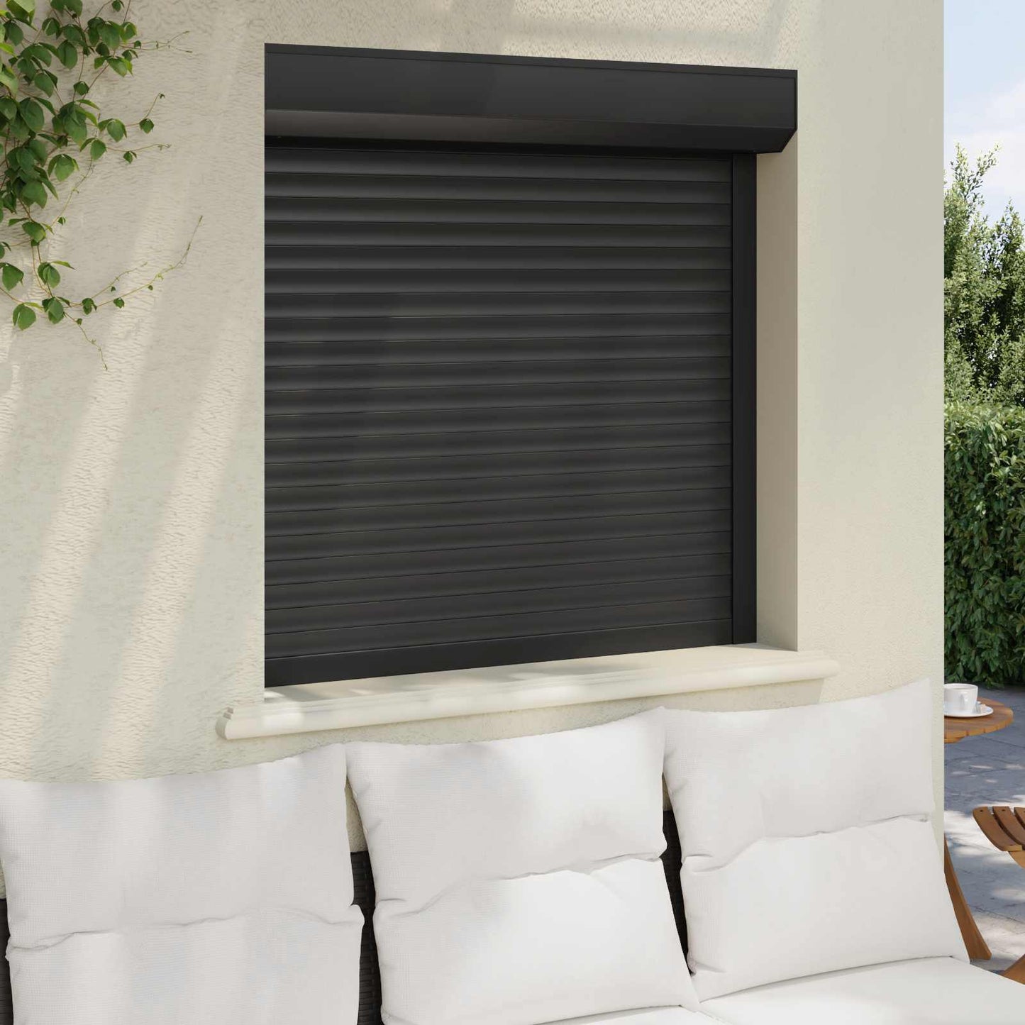 Rullegardin Antrasitt 100 x 100 cm Aluminium og Polyuretan