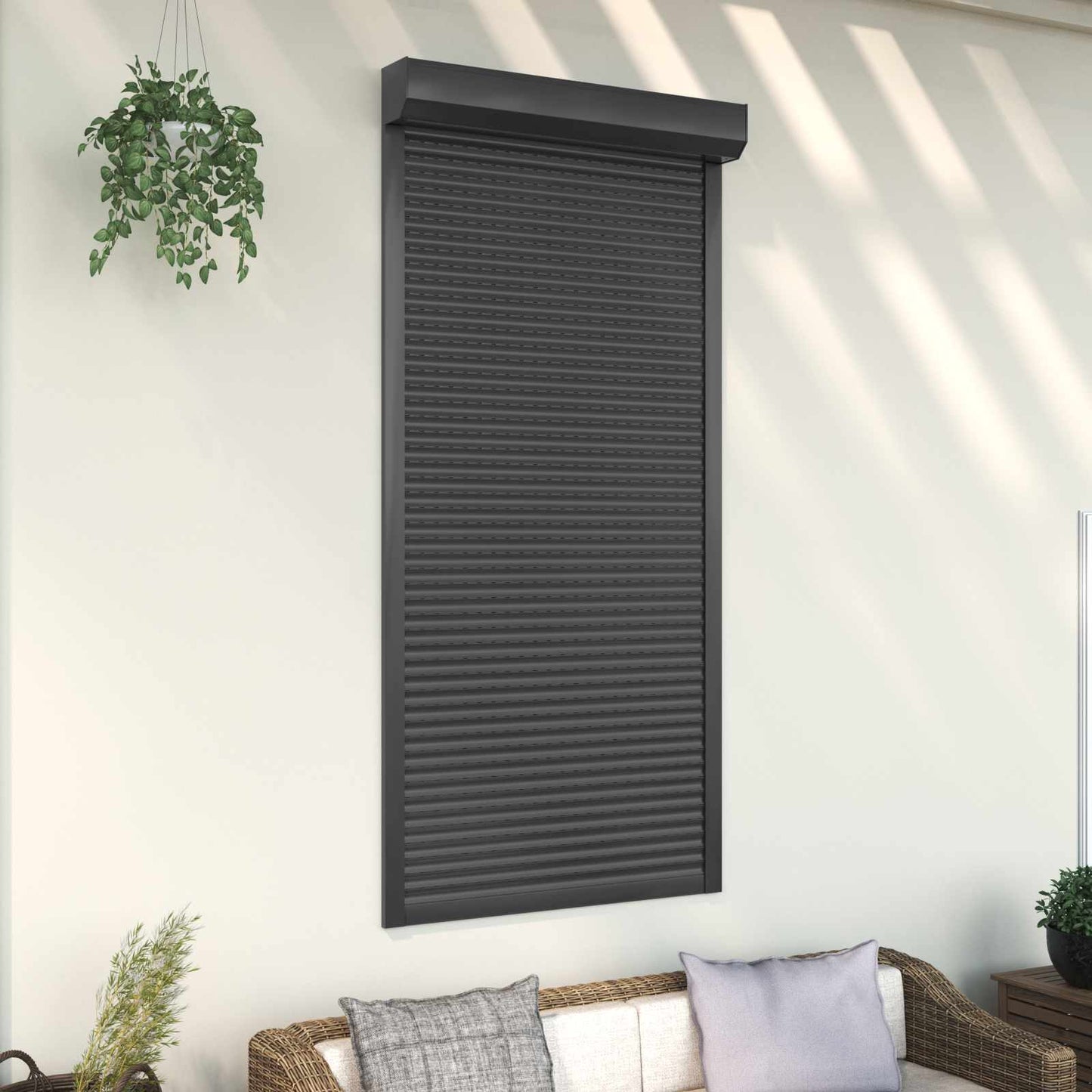 Rullegardin Antrasitt 100 x 210 cm Aluminium og Polyuretan