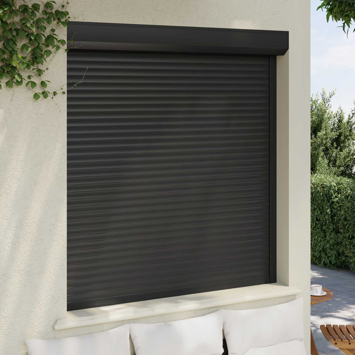 Rullegardin Antrasitt 140 x 150 cm Aluminium og Polyuretan