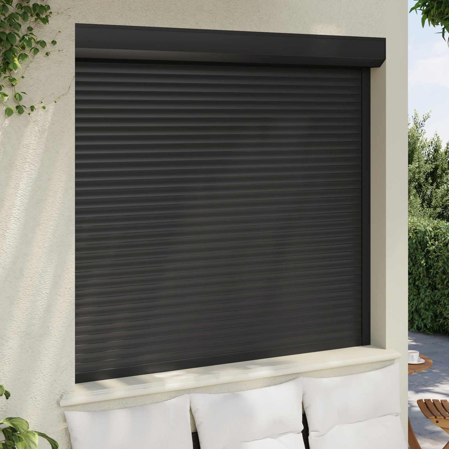 Rullegardin Antrasitt 160 x 150 cm Aluminium og Polyuretan