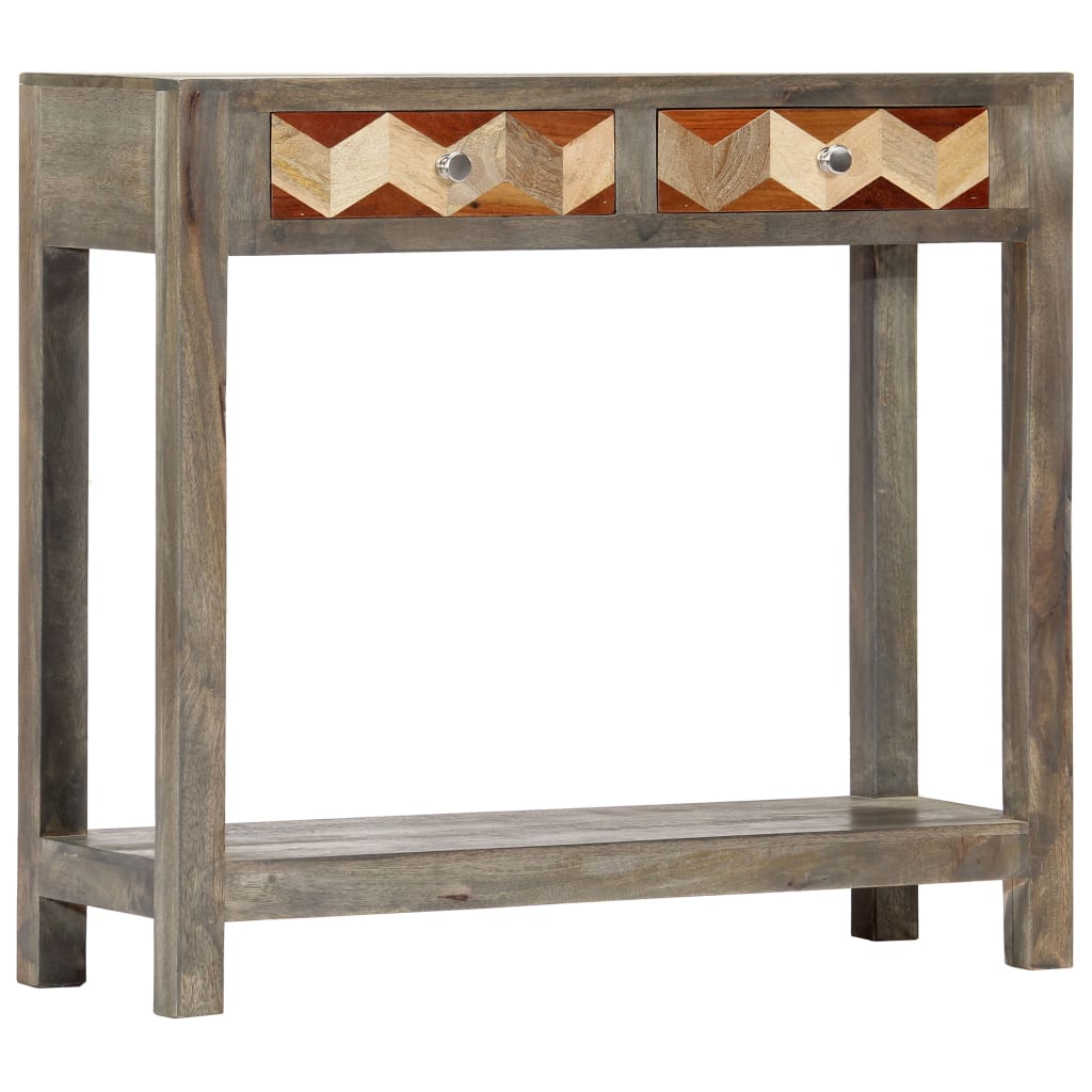 Konsollbord grå 86x30x76 cm heltre mango