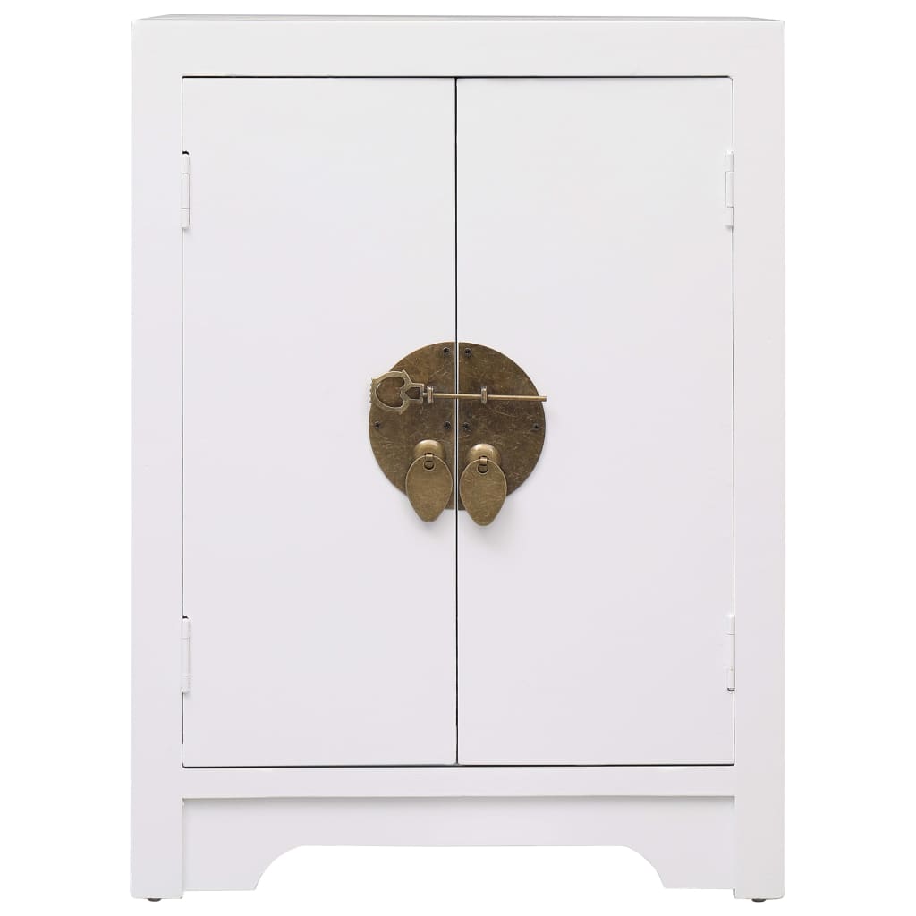 Nattbord hvit 38x28x52 cm keisertre