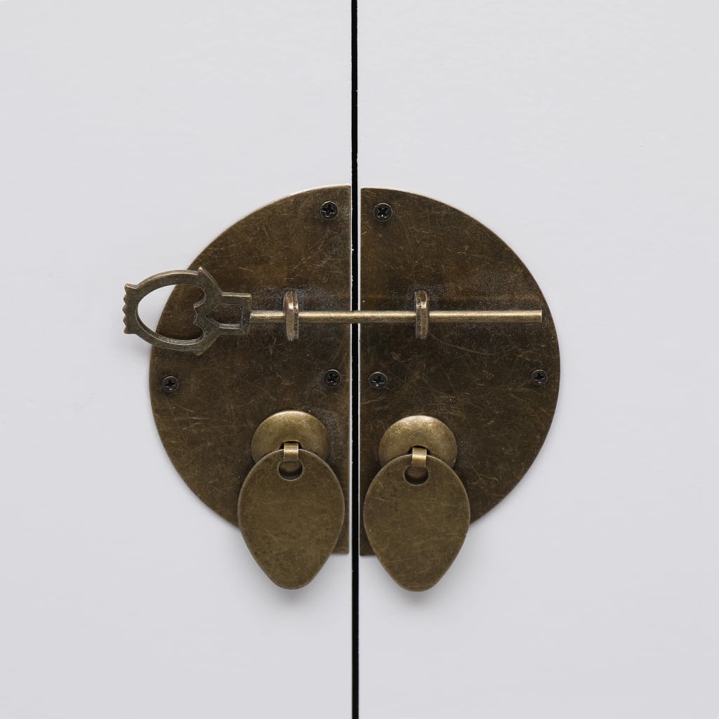 Nattbord hvit 38x28x52 cm keisertre