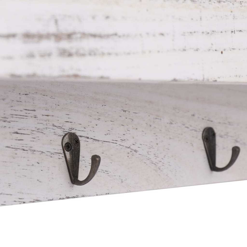 Veggmontert garderobepanel hvit 50x10x23 cm tre