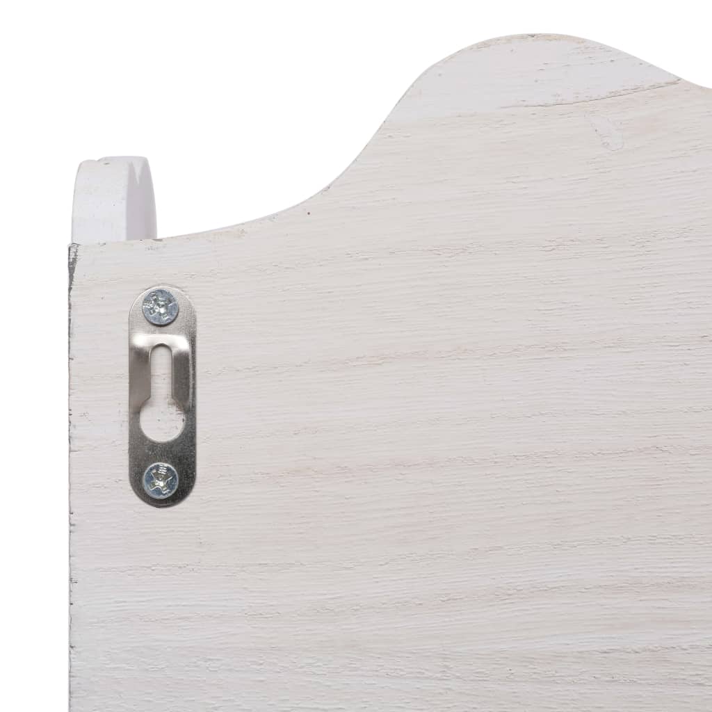 Veggmontert garderobepanel hvit 50x10x30 cm tre