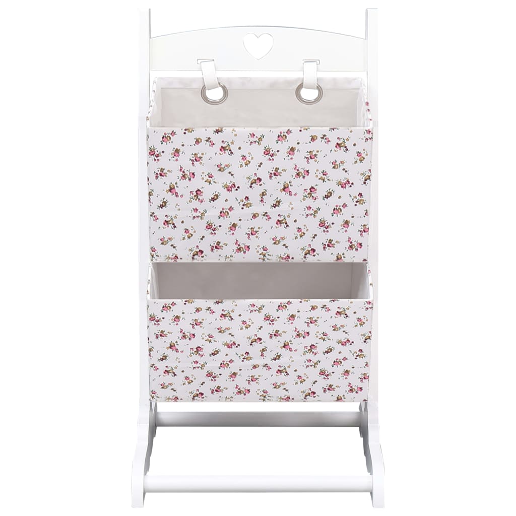 Kurvstativ med 2 kurver blomster 35x35x72 cm tre
