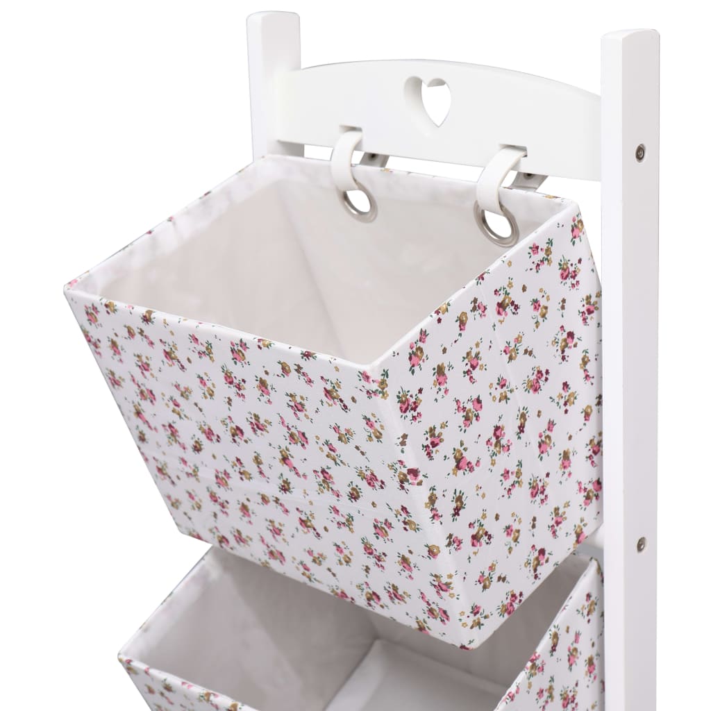 Kurvstativ med 2 kurver blomster 35x35x72 cm tre